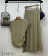 Knitted Round Neck Sleeveless Tops With Skirts